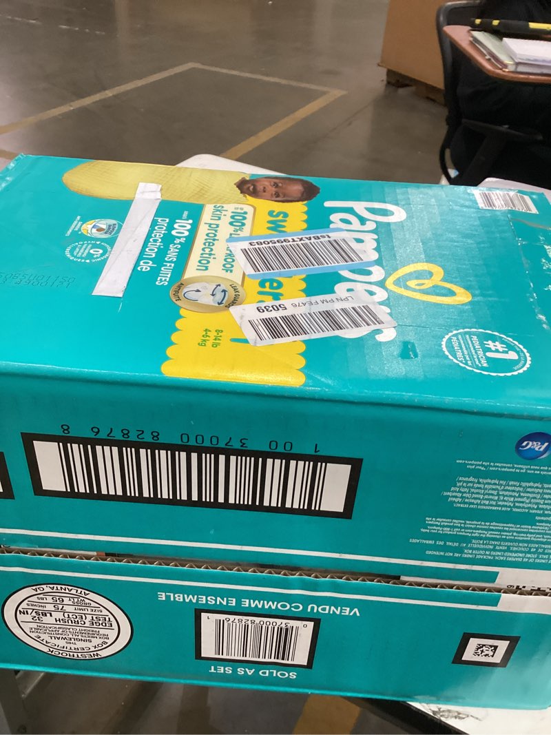 Condition photo showing New/Like New for Pampers Swaddlers Diapers, Size 1 (8-14 lbs), 96 Count, Absorbent, Keeps Baby Dry and Comfortable, Skin Safe Disposable Baby Diaper (Packaging May Vary) Size 1 96