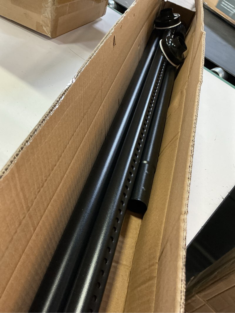 Condition photo showing Good Condition for allzone adjustable tension curtain rod, 40-121 inches, heavy duty curtain rods no drilling, anti-slip tension rod for window, shower, outdoor & patio, easy to install, 1.26in diameter, black black 40-121 inches