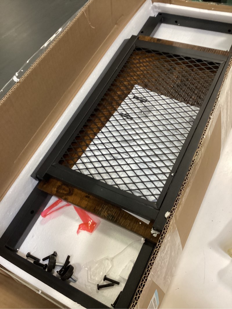 Condition photo showing As Is for 10 Gallon Fish Tank Stand, 2-Tier Small Aquarium Stand, Metal Reptile Breeder Turtle Terrarium Stand Rack Plant Stand for Home Office, Load 350lbs, 20.86" L x 11.81" W x 32.08" H, Black