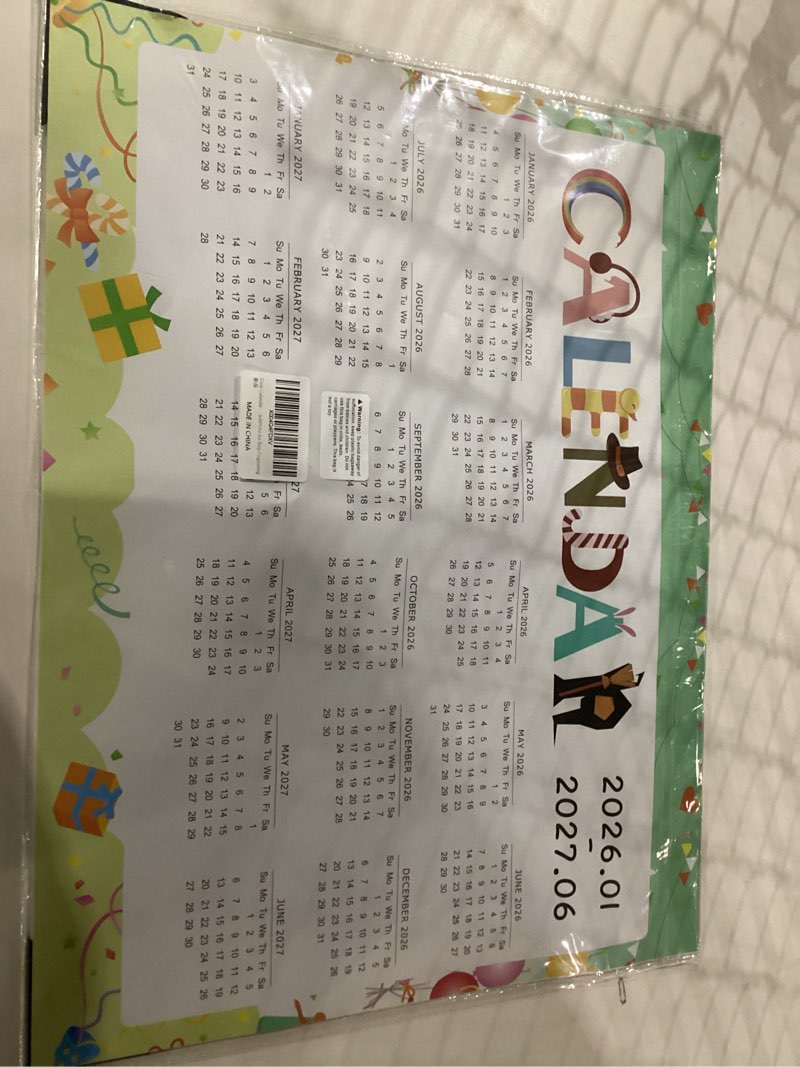Condition photo showing New/Like New for GuassLee Desk Calendar 2026-2027 Large 22" x 17" Desktop/Wall Monthly Calendar 18-Month School Year Planner Covers January 2026 to June 2027 with Julian Date&Notes for Easy Organizing January 18month blue 22"x17"