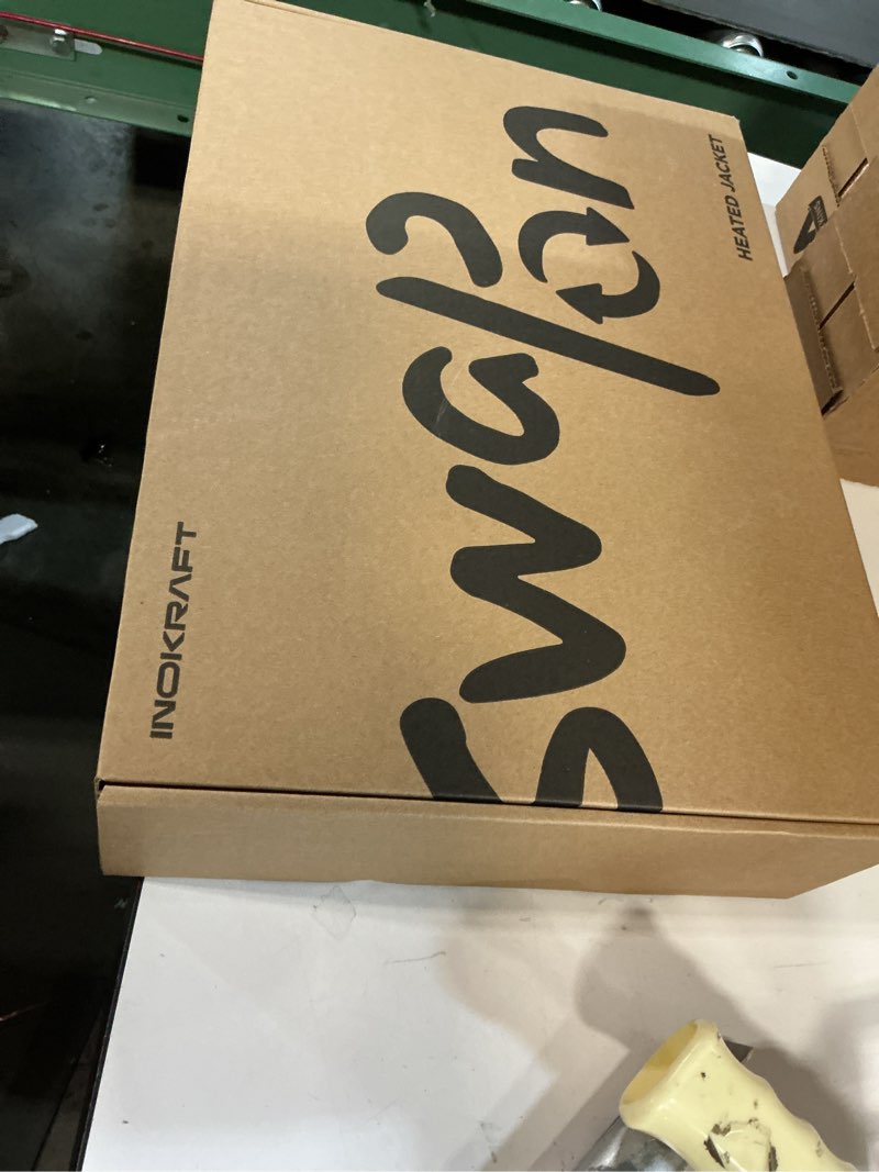 Condition photo showing New/Like New for InoKraft Heated Jacket for Women with Rechargeable Battery Pack, Water-Resistant Slim Heated Coat(Included USB-C Cable) Medium Black