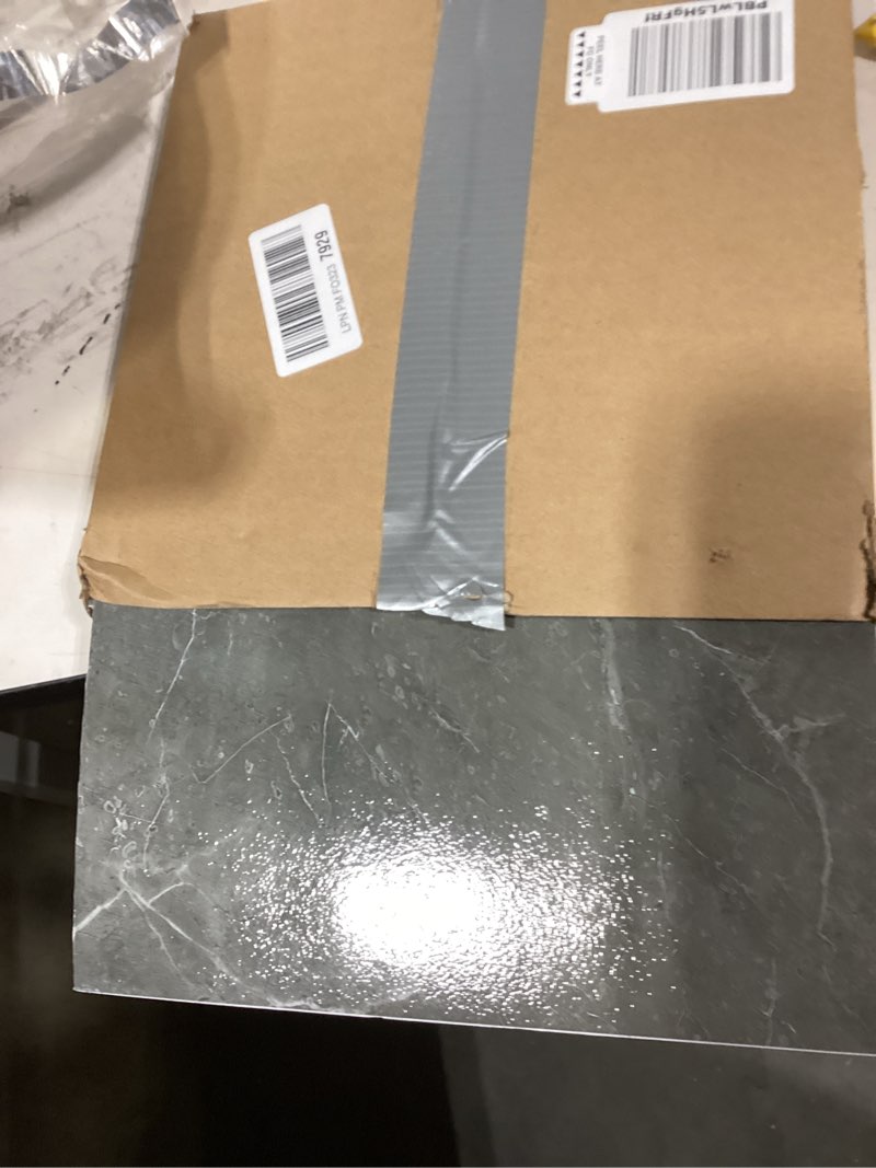 Condition photo showing Good Condition for 40 Sheet Vinyl Flooring 12”x12” Peel and Stick Floor Tile Waterproof Grey Marble Vinyl Floor Tiles Clearance Self Adhesive Floor Tiles Sticky Laminate Flooring for Bathroom Kitchen Basement RV 12x12 Inch Grey Marble Grain?2? 40