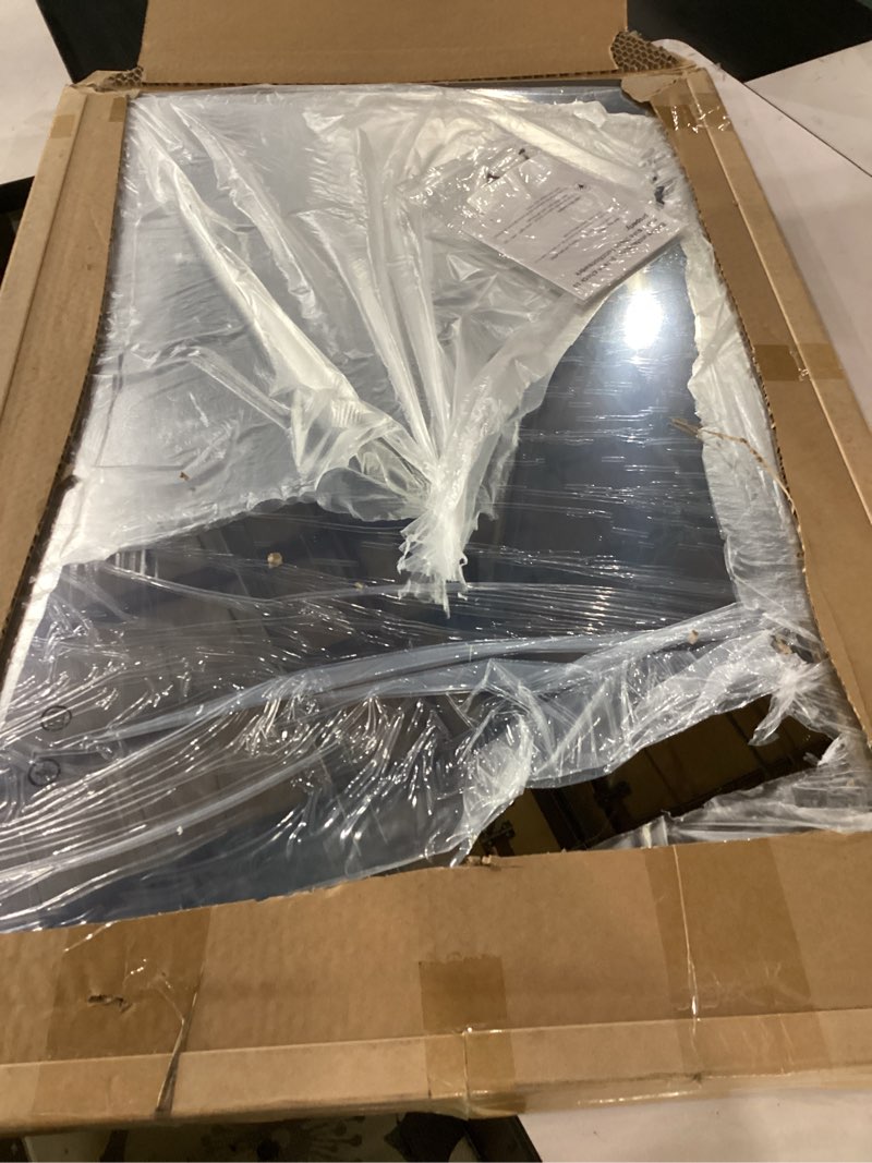 Condition photo showing Good Condition for eogow backlit mirror for bathroom,36"x24" backlit led bathroom mirror wall mounted with anti-fog,stepless dimmable,3 color lights,high lumen, ul listed,tempered glass backlit lit 36"l x 24"w