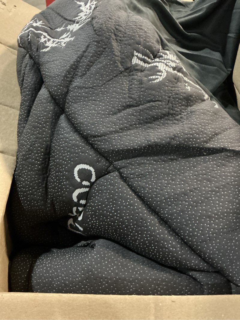 Condition photo showing As Is for bedlore king mattress topper viscose derived from bamboo, thick pillow top mattress pad with stretchable pockets for 6"-18" mattress, soft breathable mattress topper for back pain relief(dark gray) 2 dark gray king