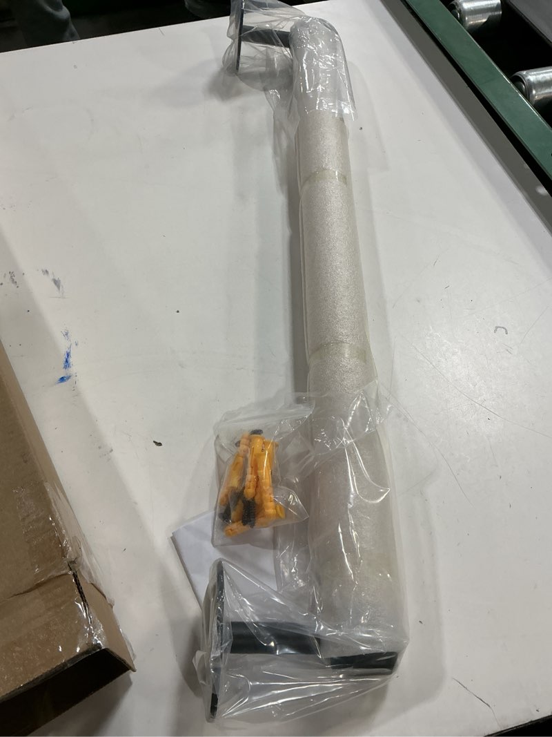 Condition photo showing New/Like New for 2FT Wood Hand Railing for Stairs - Wooden Handrails for Outdoor Steps, Staircase Handrail W/s Black Metal Brackets, Banister Deck Rails, Safety Grab Bars for Senior, Elderly & Kids 2 FT
