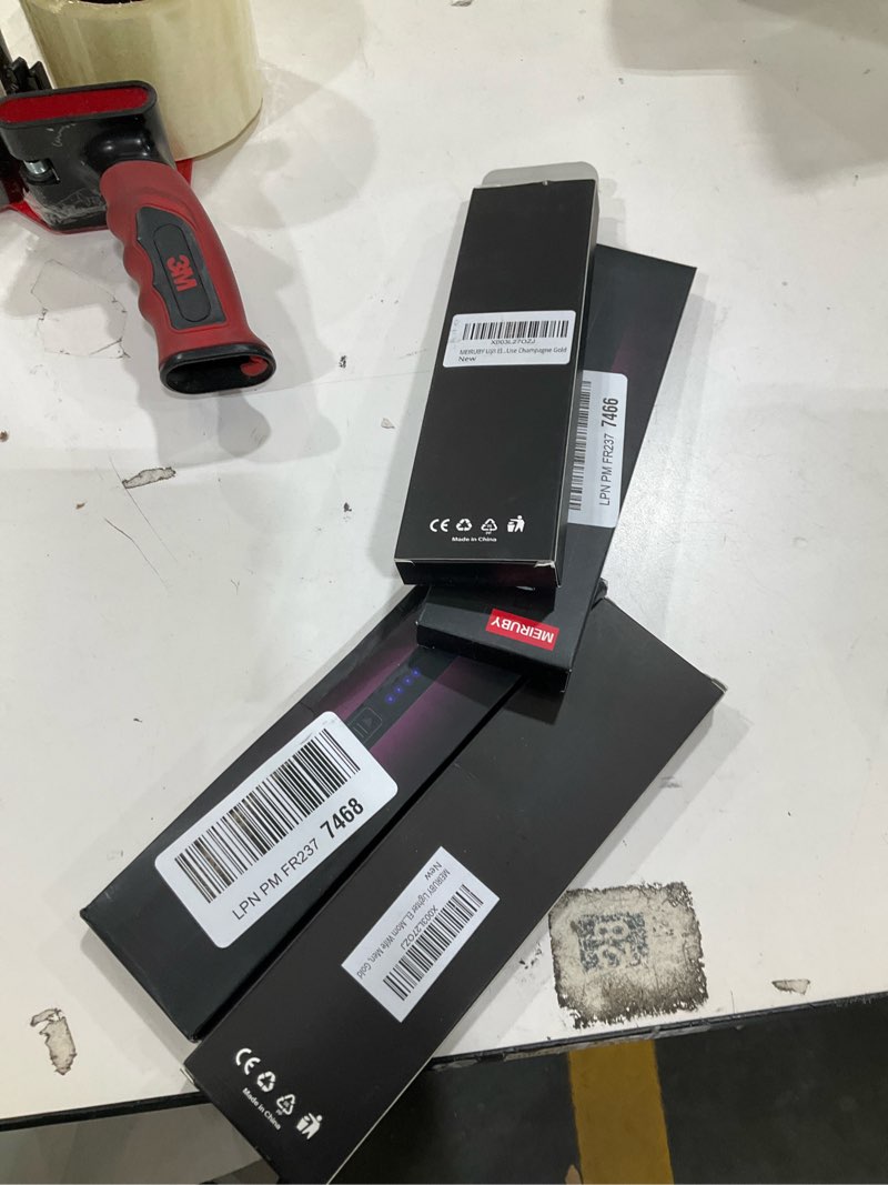 Condition photo showing New/Like New for MEIRUBY Electric Candle Lighter, Christmas Stocking Stuffers Gifts for Women Mom Men Wife Sister, USB Arc Rechargeable Windproof Long Lighter for Candle BBQ Housewarming Birthday Gifts Idals Champagne Gold