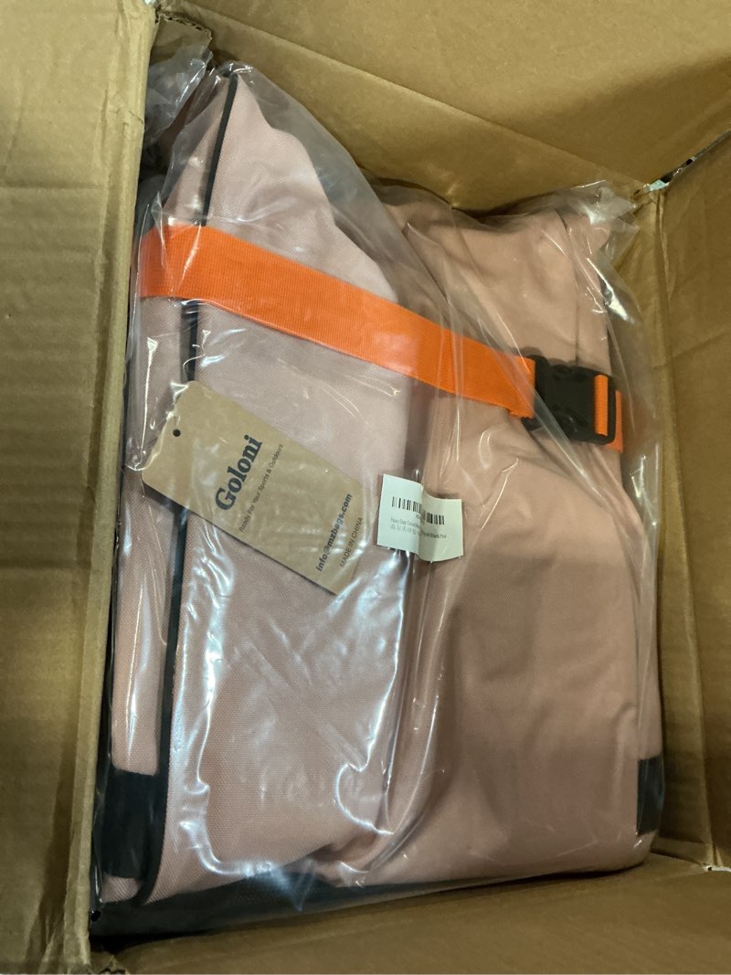 Condition photo showing New/Like New for goloni golf travel bag with wheels for airlines, heavy duty golf club travel case, water resistant golf bag cover for air travel, portable foldable golf luggage for men women pink