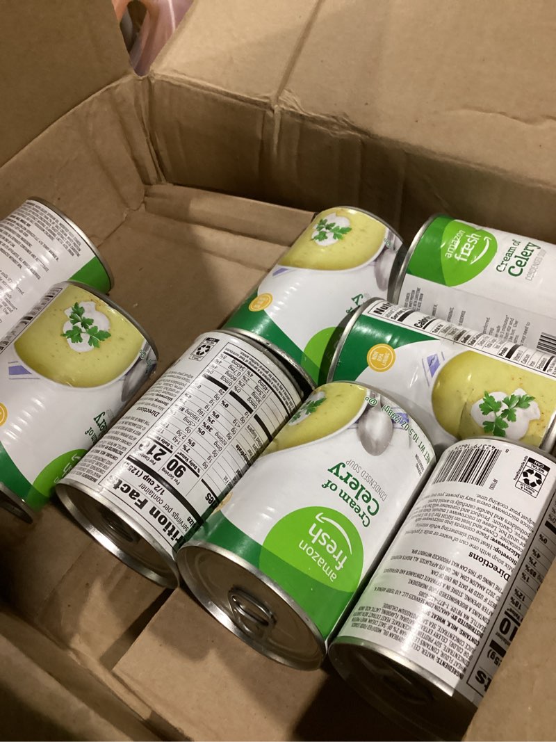 Amazon Fresh, Condensed Cream of Celery Soup, 10.5 Oz 8pcs (Previously Happy Belly, Packaging May Vary)