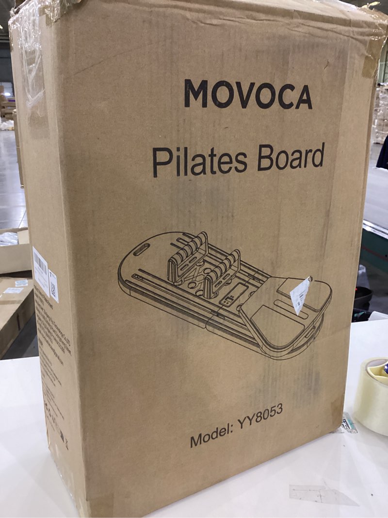 Condition photo showing As Is for Pilates Board,Foldable Pilates Reformer Equipment with Timer, Multi-Purpose Portable Pilates Reformer Machine Home Pilates Kit for Home Workout,Fitness,Exercise,Abs Purple