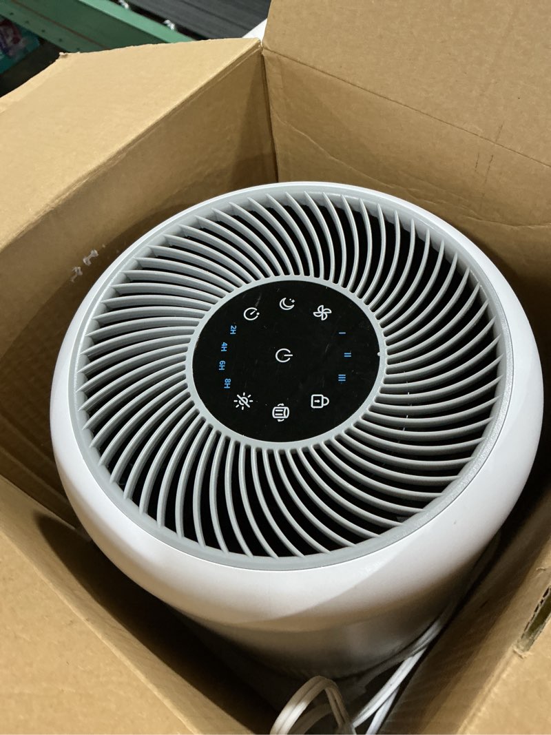 Condition photo showing As Is for LEVOIT Air Purifier for Home Allergies Pet Hair in Bedroom, Covers Up to 1073 ft² by 56W High Torque Motor, AHAM VERIFIDE, 3-in-1 Filter with HEPA Sleep Mode, Remove Dust Smoke Odor, Core300-P, White