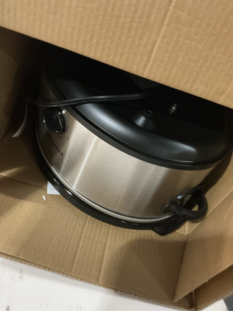 Condition photo showing Good Condition for crock-pot 7 quart oval manual slow cooker, stainless steel (scv700-s-br), versatile cookware for large families or entertaining 7 qt