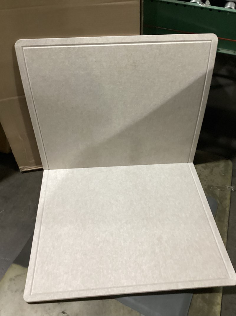 Condition photo showing As Is for Bulletin Board, 24 x 18 inches Decorative Felt Pin Board, Cork Board Alternative for Wall, Foldable Photo Board with 20 Pushpins - Oatmeal Oatmeal 24×18 inches