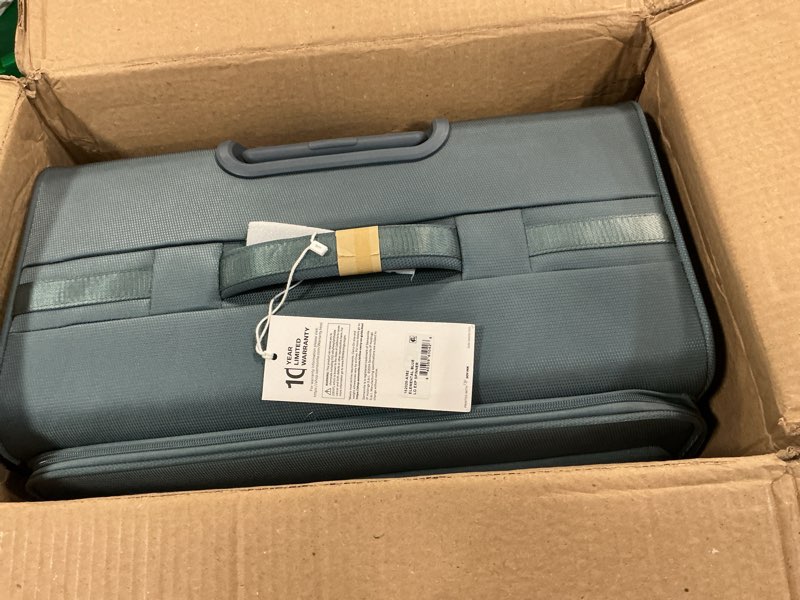 Condition photo showing Good Condition for samsonite uplift lightweight large checked softside luggage with spinner wheels - expandable - airline-approved, polyester soft suitcase for ultra light travel - elemental blue large checked elemental blue