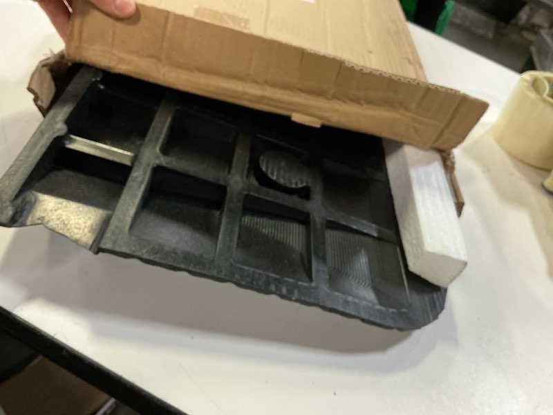 Condition photo showing Good Condition for Rubber Threshold Ramp for Doorways Heavy Duty 3.8cm 1.5" Rise Wheelchair Ramp, 1 Pack Recycled Rubber Power Curb Ramp for Door Threshold Wheelchair Scooter Ramp Curb Ramp (RTR38)