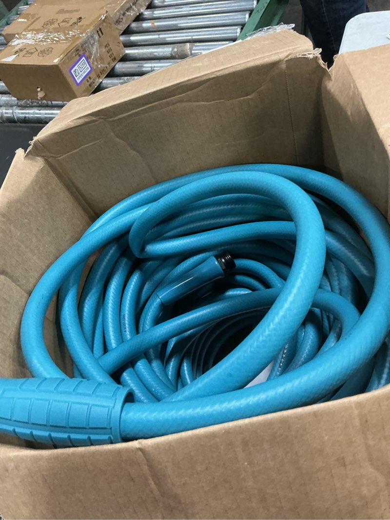Condition photo showing As Is for expert gardener 5/8" x 100 ft heavy duty hybrid polymer garden hose