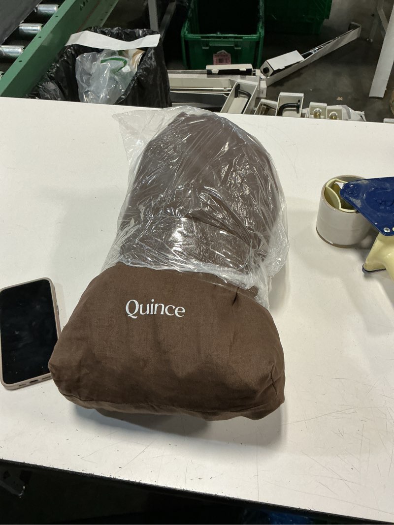 Condition photo showing New/Like New for quince european linen sheet set ( size unknown ) color espresso 