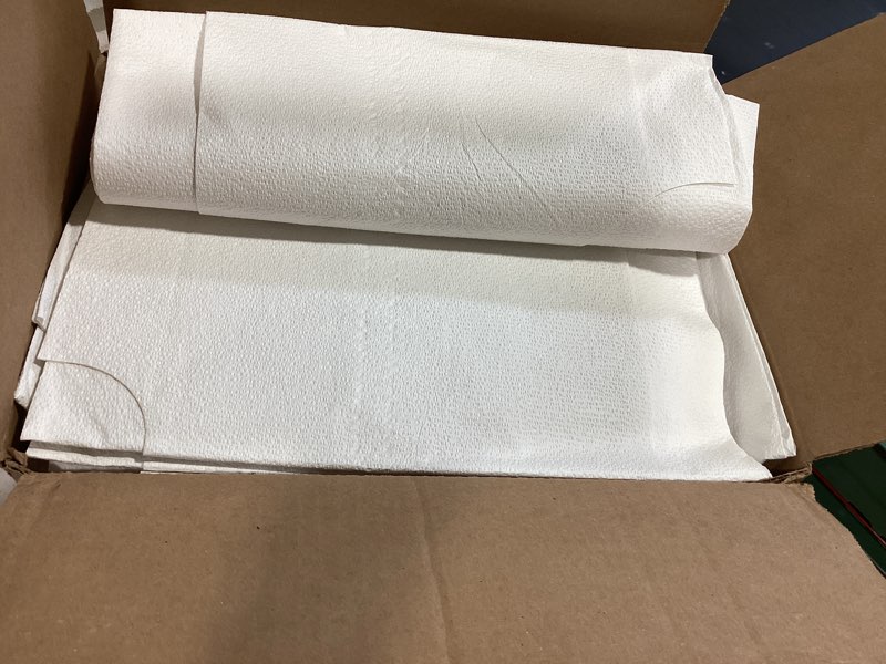 Condition photo showing Good Condition for avalon standard gowns, white (pack of 50) ? tissue/poly/tissue ? open-back, waist-tie, short-sleeve medical gowns ? disposable exam gowns ? standard size 30” x 42” ? latex-free medical supplies (811) white gown