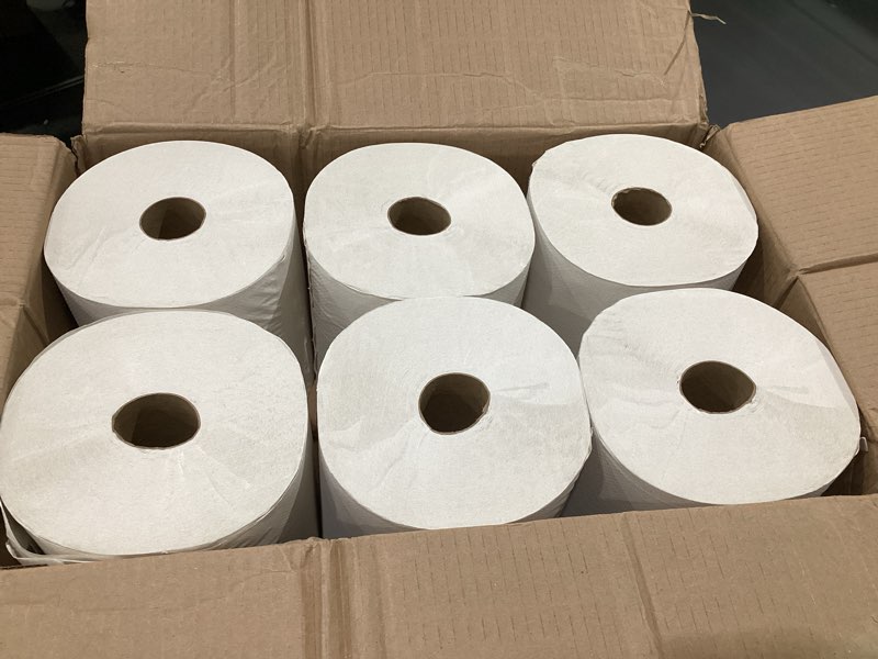 Condition photo showing Good Condition for Tork Paper Hand Towel Roll White H80, Universal, 100% Recycled Fiber, 6 Rolls x 800 ft, 8031900 6 Count (Pack of 1) White