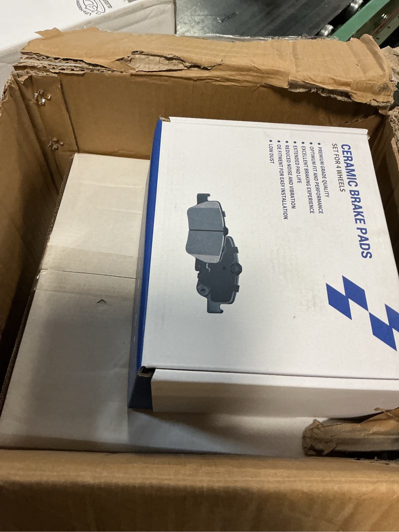 Condition photo showing New/Like New for front and rear brakes pads and rotors kit, ceramic brake pads and drilled and slotted brake rotors, compatible with 2006 2007 2008 2009 2010 2011 honda civic