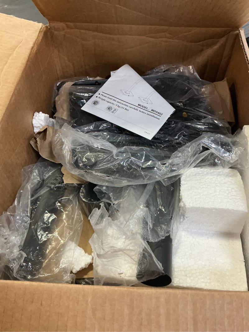 Condition photo showing As Is for Mounting Dream Black Alloy Steel Speaker Stands, Height Adjustable Bookshelf Speaker Stand Pair, Universal Fit, 11 lbs Capacity, Set of 2 for Bose Polk JBL Sony Yamaha - 42" Max Height