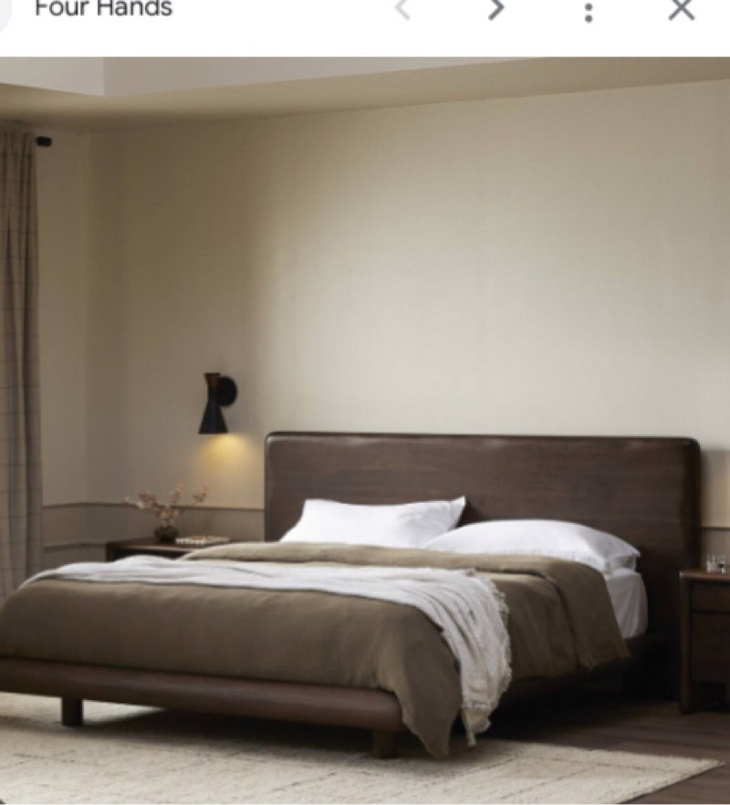Nigel bed rustic brown acacia king 