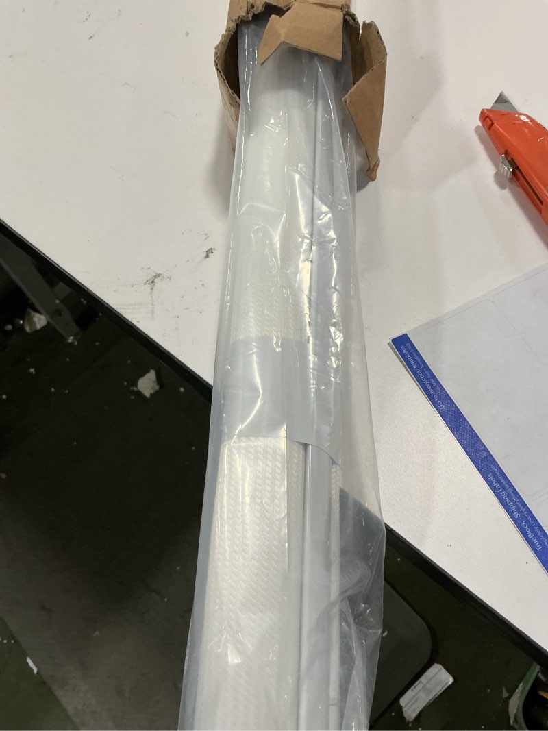 Condition photo showing New/Like New for LazBlinds No Drill Cordless Zebra Blinds for Indoor Windows, Dual Layer Light Control Roller Shades for Day and Night, Light Filtering Sheer Shades for Home, 34" W x 72" H, White White 34" W x 72" H