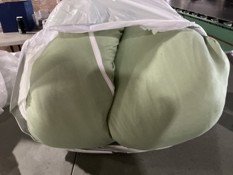 Condition photo showing As Is for Meiz Pregnancy Pillow, U Shaped Pregnancy Pillows for Sleeping Cooling, 55 Inch Maternity Pillow for Pregnant Women, Body Pillows for Adults, Rayon Cover from Bamboo, Sage Green Sage Green 55 Inch