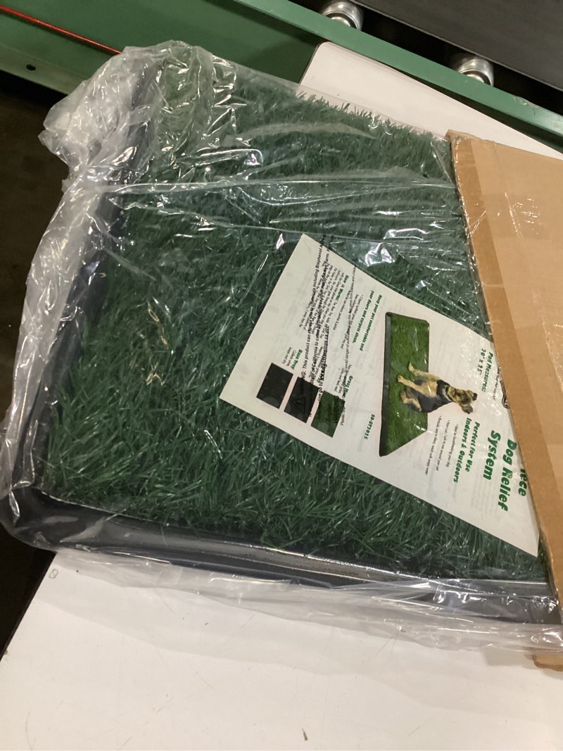 Condition photo showing Good Condition for artificial grass puppy pad for dogs and small pets ? reusable potty-training pad with tray ? dog housebreaking supplies by petmaker (16 x 20)