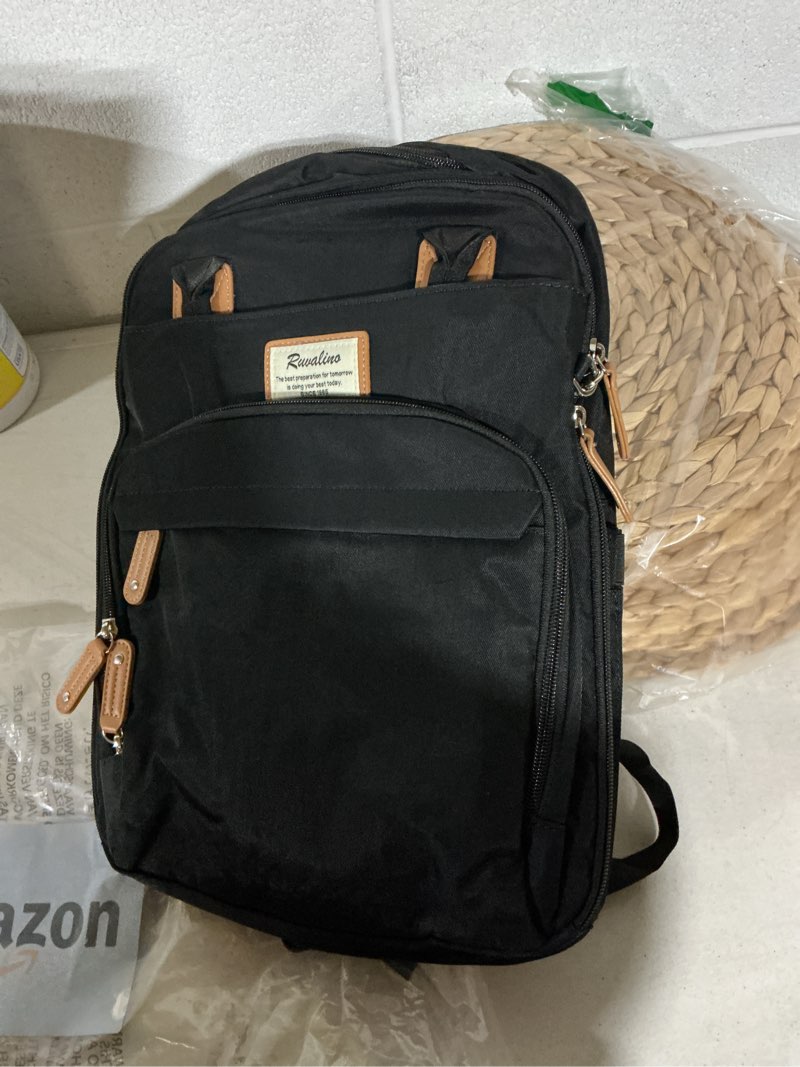 Condition photo showing Good Condition for ruvalino diaper bag backpack, multifunction travel pack maternity baby changing bags, large capacity, waterproof, black classic_black polyester