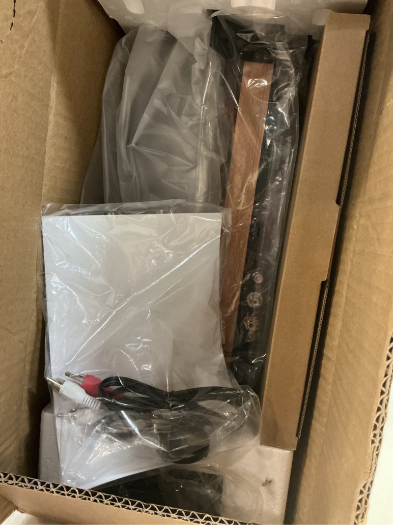 Condition photo showing Good Condition for seeying turntable vinyl record player support bluetooth output phono/line switch pitch control with pre-installed counterweight & magnetic cartridge, belt drive 2 speed brown