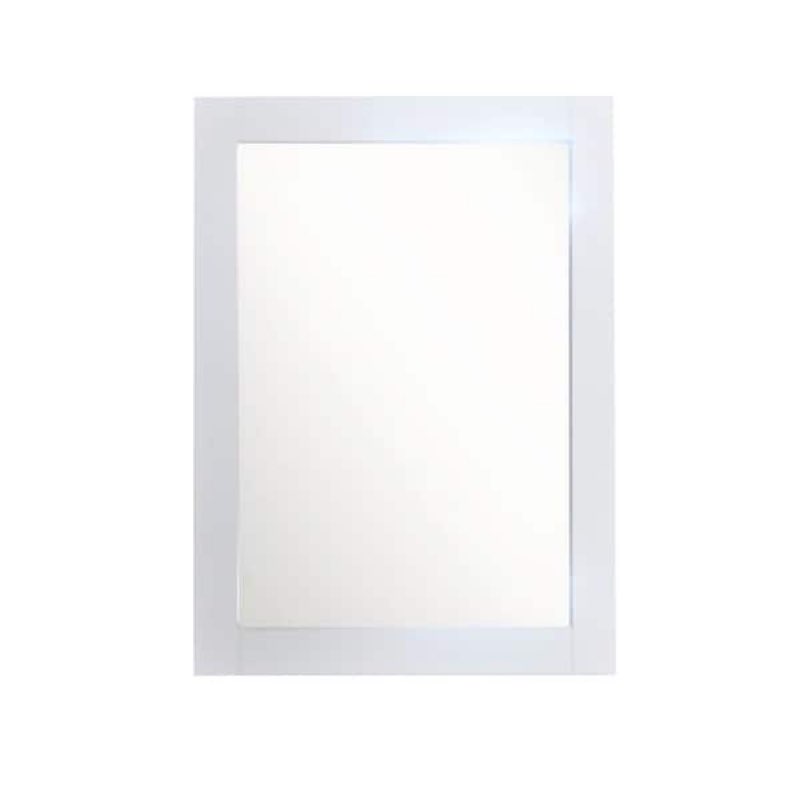 Bellaterra Home 23in. Wood Frame Mirror in White 