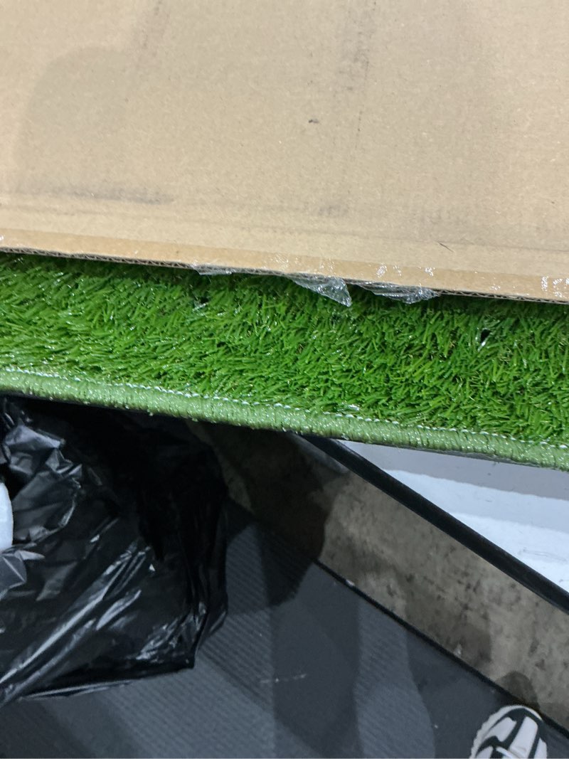 Condition photo showing Good Condition for hompet dog grass pad with tray large, 35"x22.5", 2 reusable artificial turf for dogs potty, waterproof non-slip washable pee pads, quickly absorbency portable dog litter box for indoor/outdoor use potty system 35 x 22.5"