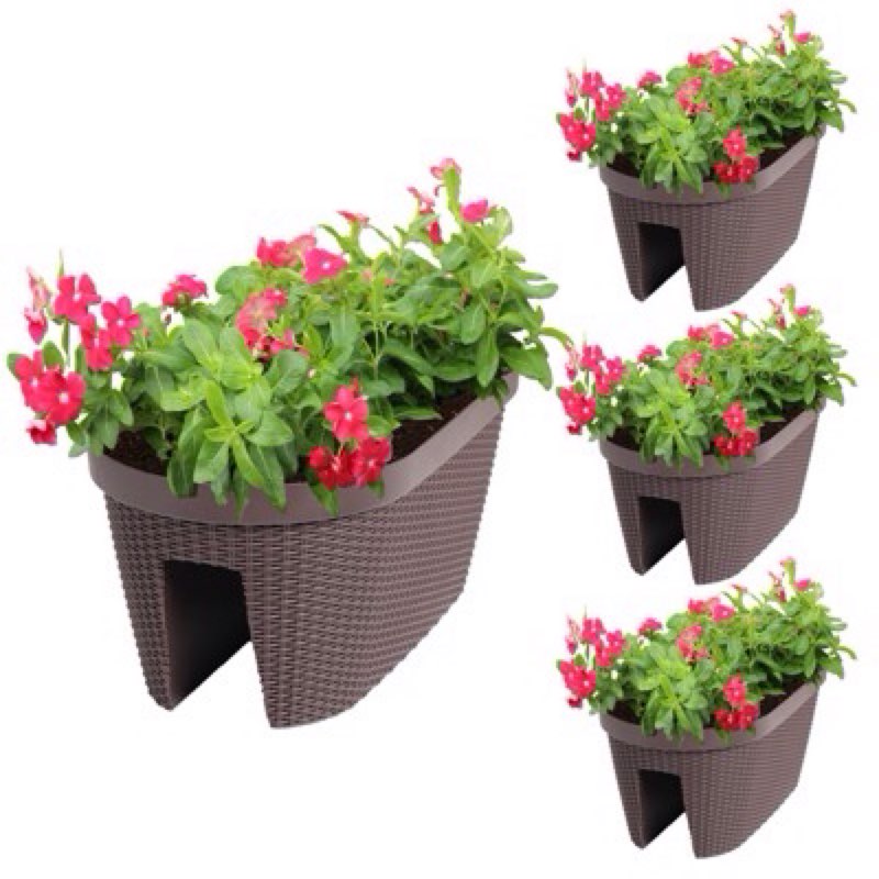 4 set railing planter 
