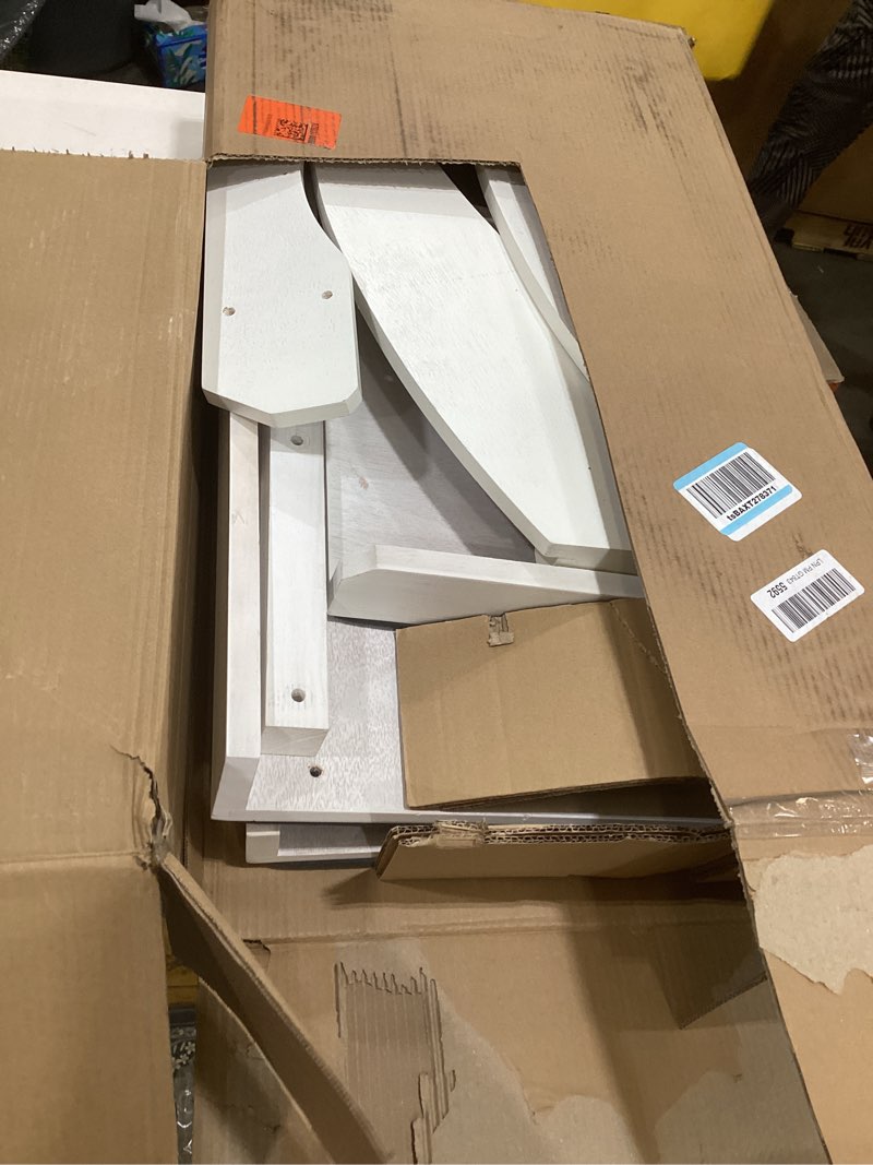 Condition photo showing As Is for petsafe cozyup bed ramp - supports pets back & joints - high traction carpet surface - furniture-grade wood - cherry or white finish - heavy duty bed access ramp - white white ramp