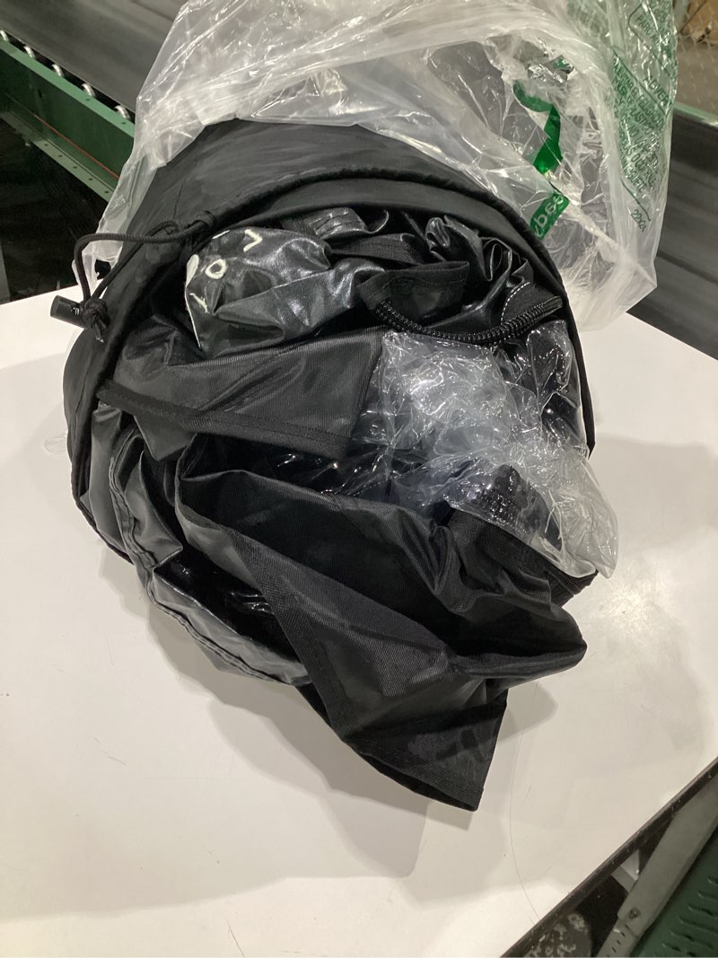 Condition photo showing Good Condition for 10L0L Golf Cart Driving Enclosure for Club Car DS 2+2 Passenger, (Short Roof 56-59" with Bench) Windproof Waterproof Heavy Duty 600D Rain Cover with 4-Sided Clear Windows & Durable Door Zipper Black Red