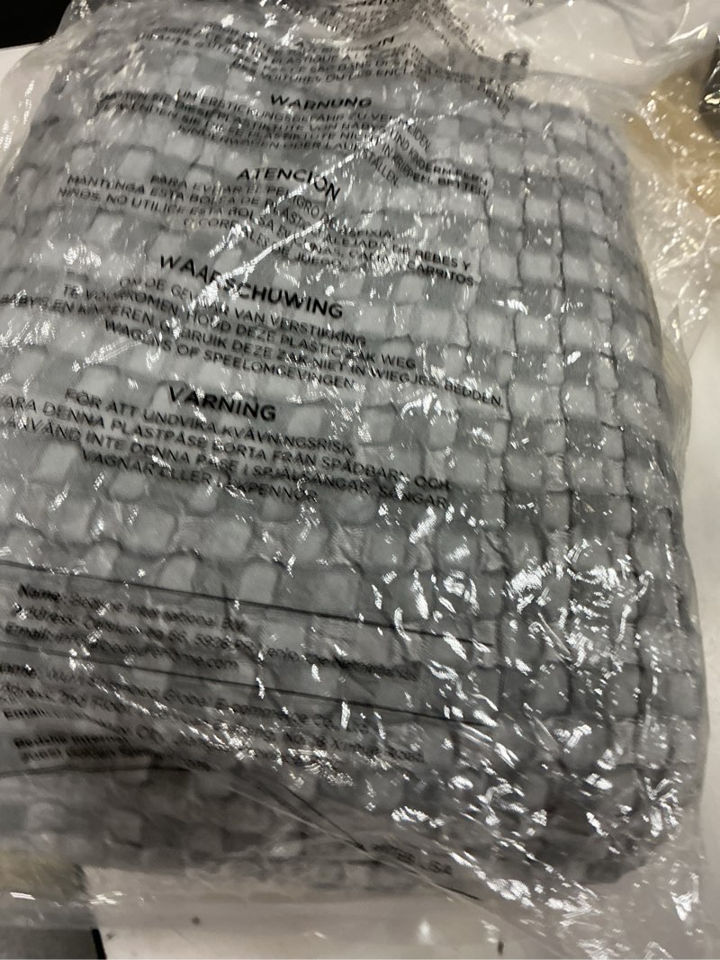 Condition photo showing New/Like New for bedsure cooling cotton waffle king size blanket - lightweight breathable blanket of rayon derived from bamboo for hot sleepers, luxury throws for bed, couch and sofa, grey, 104x90 inches king (104" x 90") grey