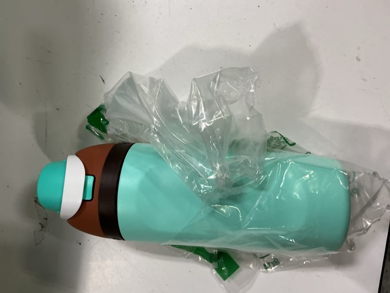 Condition photo showing As Is for owala kids freesip insulated stainless steel water bottle with straw for sports, travel, and school bpa-free sports water bottle, 16 oz, mint chocolate mint chocolate 16 ounces
