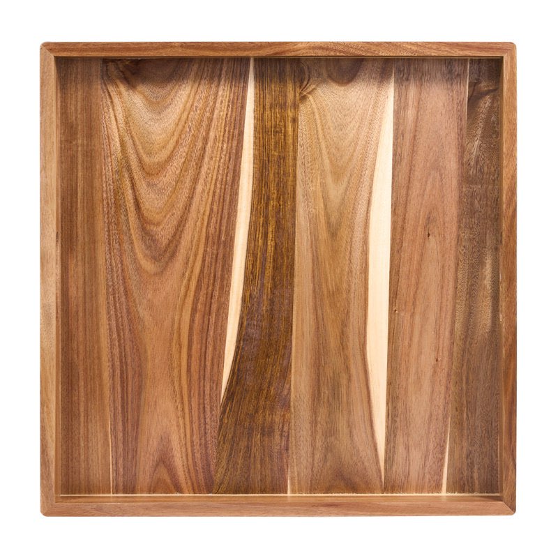 Square Acacia Mangium Large Decorative Tray Francita