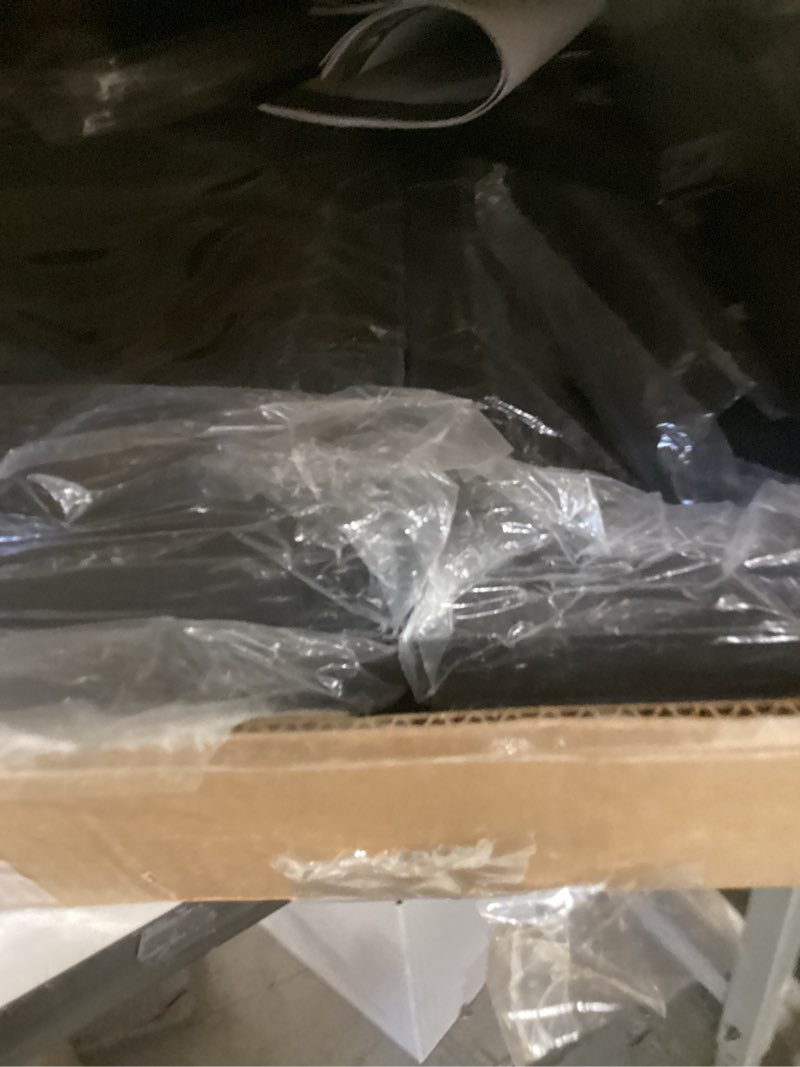 Condition photo showing New/Like New for VASAGLE Bar Table and Chairs Set, Square Table with 2 Stools, Dining Pub Set for 2, Space Saving for Kitchen Breakfast, Living Room, Party Room, Rustic Brown and Ink Black 23.6"D x 23.6"W x 35.4"H Rustic Brown + Ink Black