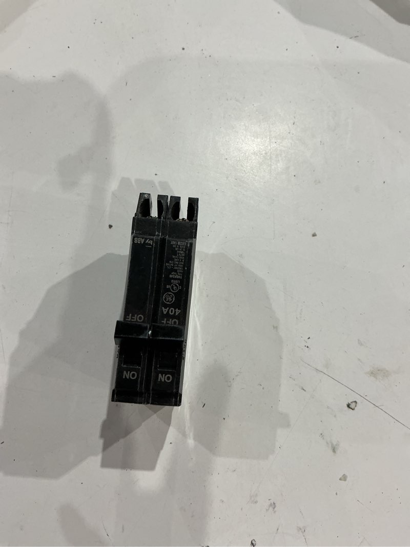 Condition photo showing As Is for q-line 40 amp 1 in. double pole circuit breaker