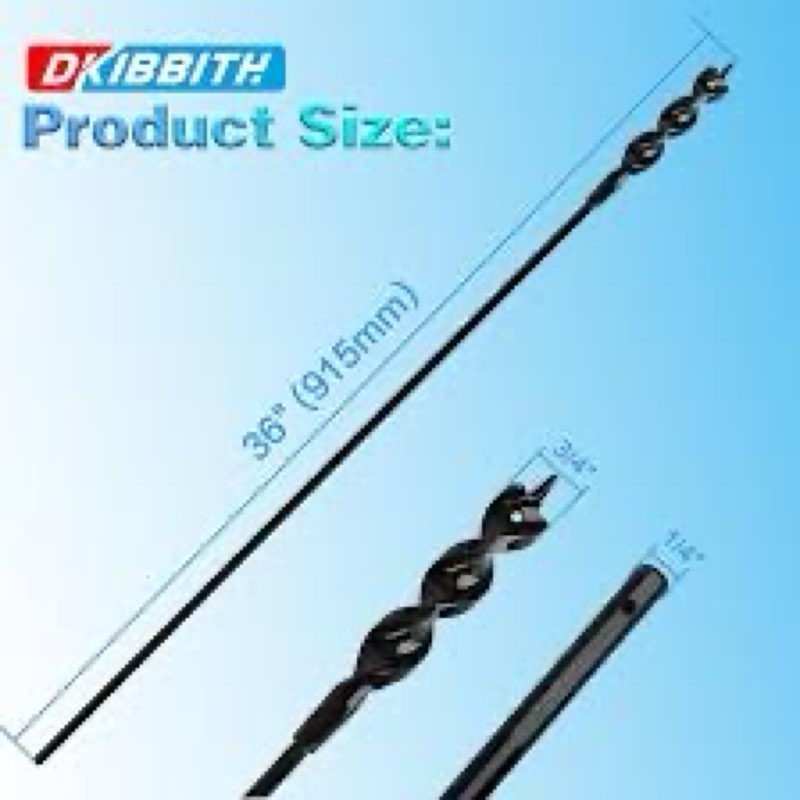 DKIBBITH Flexible Installer Drill Bit for Pulling Wires Through Walls Ceilings and Sidewalks,54-Inch