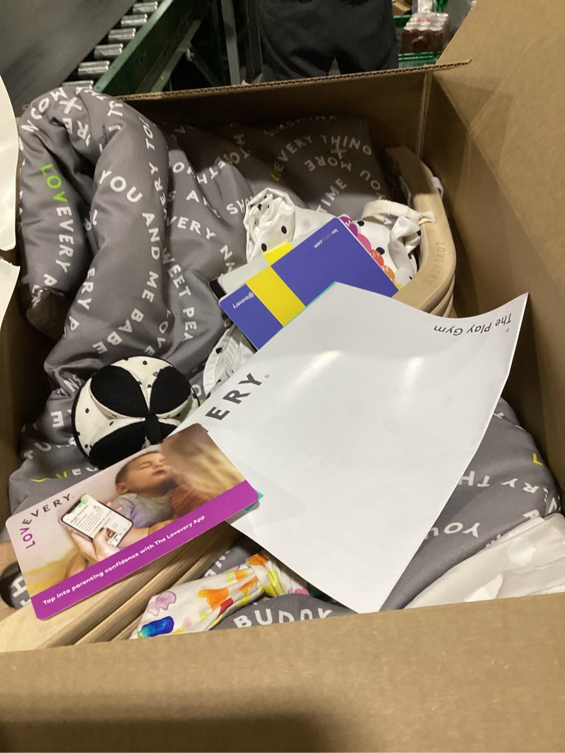 Condition photo showing New/Like New for 5-in-1 Thick & Plush Baby Play Gym, Baby Play Mats for Floor, Tummy Time Mat with 6 Toys, Convertible Stage-Based Developmental from Babies to Toddlers, Ball Pit, Grey Grey Round