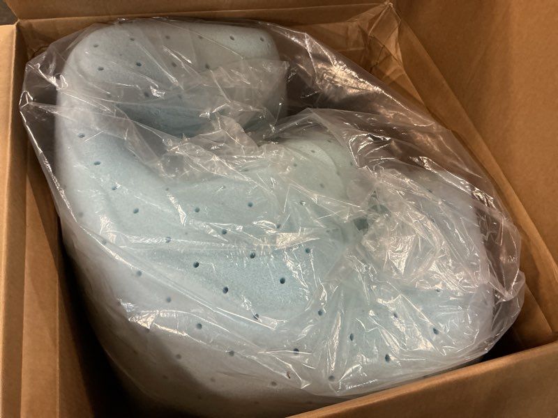 Condition photo showing As Is for best price mattress 1.5 inch ventilated memory foam mattress topper, cooling gel infusion, certipur-us certified, dorm essentials, king king 1.5 inch
