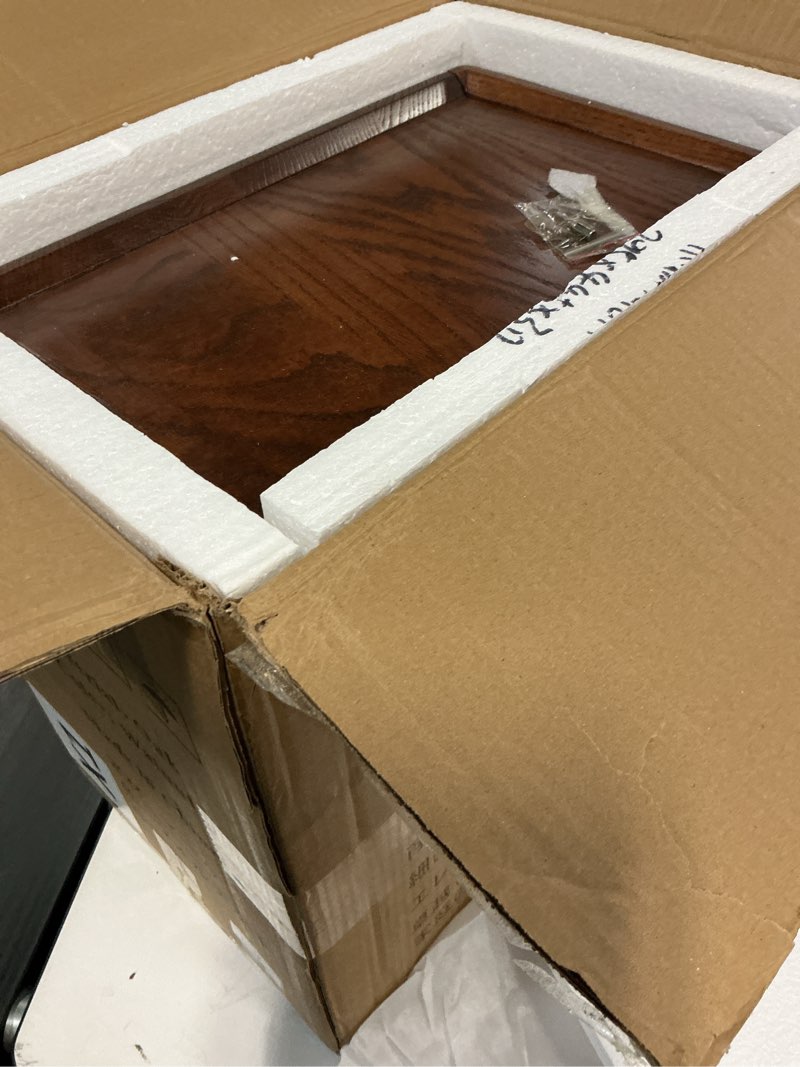 Condition photo showing Good Condition for mid century modern nightstand, narrow nightstand, minimalist side table for bedroom, 2-drawer bedside tables (walnut, 9.84inches) walnut 9.84inches