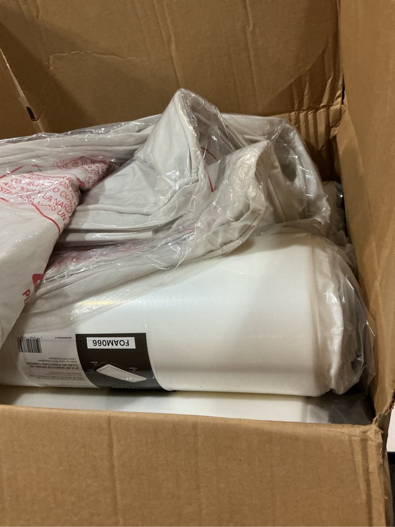 Condition photo showing New/Like New for arden 21x72 luxury foam outdoor double welted chaise lounge cushion, made with profoam performance fabric, rain-proof, fade resistant, cream woven solid 72 x 21 chaise cushion cream woven solid