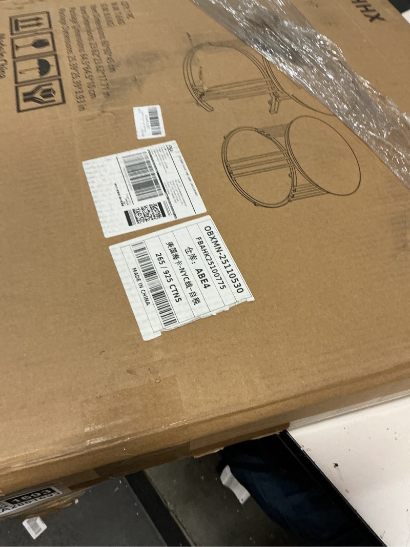 Condition photo showing Good Condition for Garden 4 you Nesting Coffee Table, 23.6" Round Coffee Table Set of 2, Wooden Nesting Table with Metal Frame, Ceter Tables for Living Room Bedroom Balcony, Brown Brown Engineered Wood