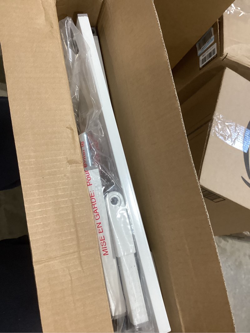 Condition photo showing Good Condition for regalo safety 38" baby gate for doorways & bottom of stairs, pressure mount design for babies, toddlers & pets, tested & safe for 30 years, american designed, american owned, white white 29-38.5"w x 30"h