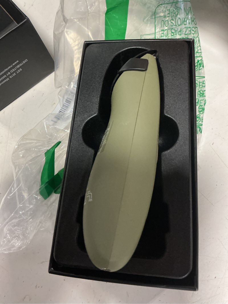 Condition photo showing As Is for manspot manscape hair finishing trimmers, pubic hair trimmer for men and women, electric ball trimmer pubic shaver,hypoallergenic ceramic blade heads,waterproof wet/dry groin shaver,20 times usage green