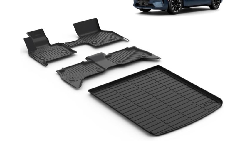 VOUKIY All Weather Car Floor Mats & Cargo Liner Set Fit for BMW iX 2022 2023 2024 2025 Floor Liners 