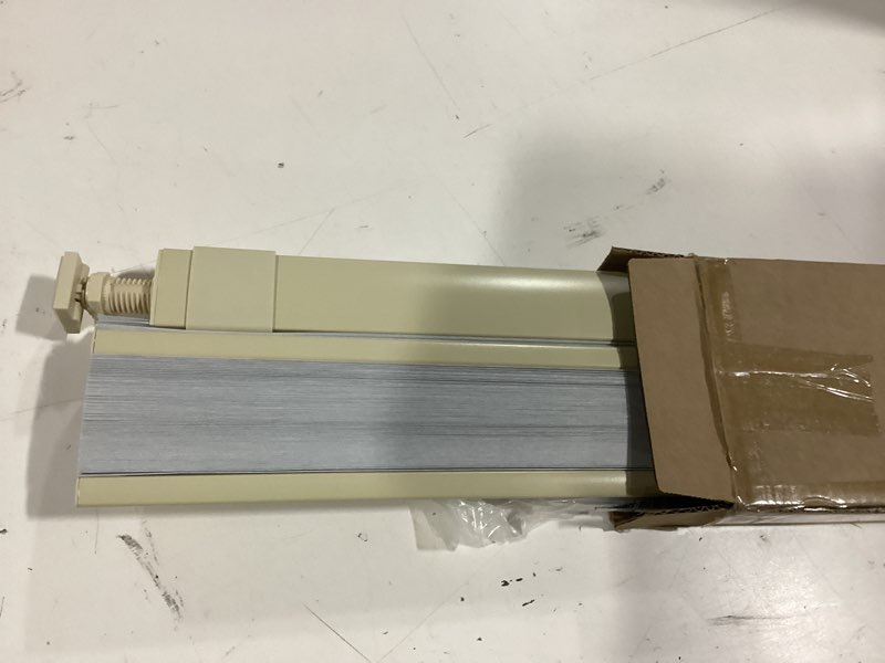 Condition photo showing As Is for lazblinds no tools no drill cordless cellular shades, top down bottom up (tdbu) honeycomb shades for home, blackout light blocking thermal insulation blinds for windows, 28" w x 48" h, beige blackout - beige 28" w x 48" h